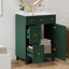 Meuble-lavabo 24 po avec lavabo en céramique et 2 tiroirs, vert forêt-137451592