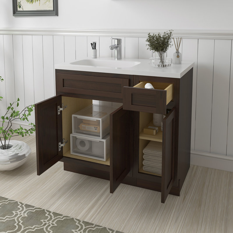36 base de meuble-lavabo simple seulement, Brun