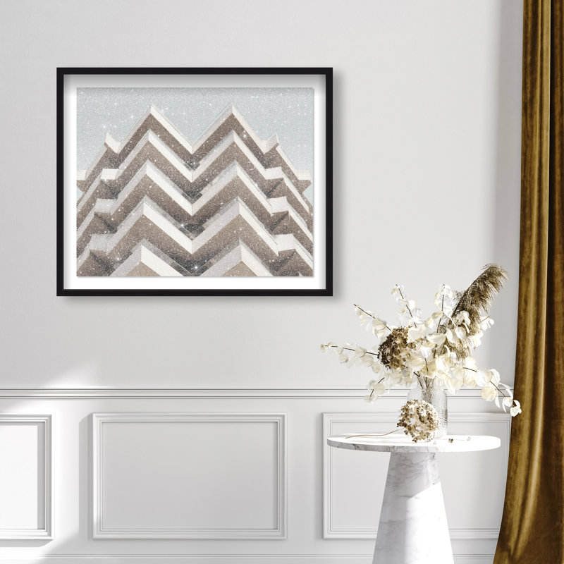 Geometric Pulse II Framed Graphic Art, 17.5"H x 21.5"W, Black Shadowbox