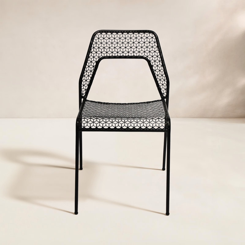 Hot Mesh Outdoor Dining Side Chair, Black