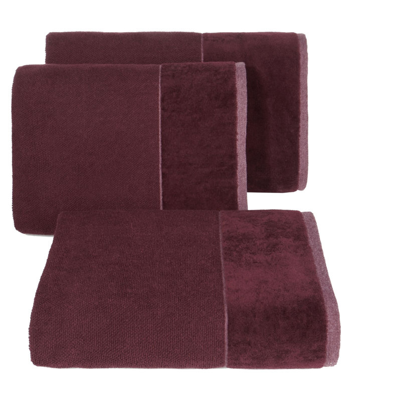 Hubsher Midweight Jacquard Hand Towel, Wine Red