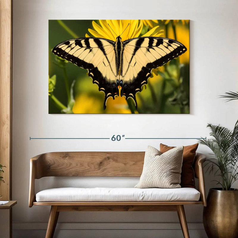 Perched Swallowtail Butterfly, 32" H x 48" W