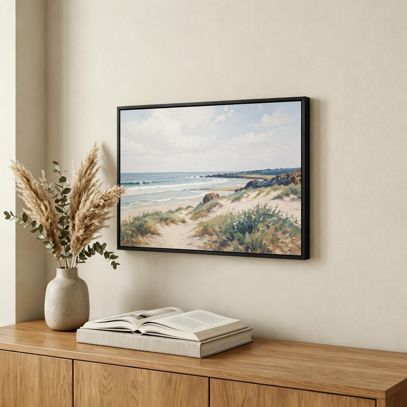 Cadre photo sur toile flottant moderne, Noir, 12 po x 16 po, 12 po x 16 po, Rectangulaire