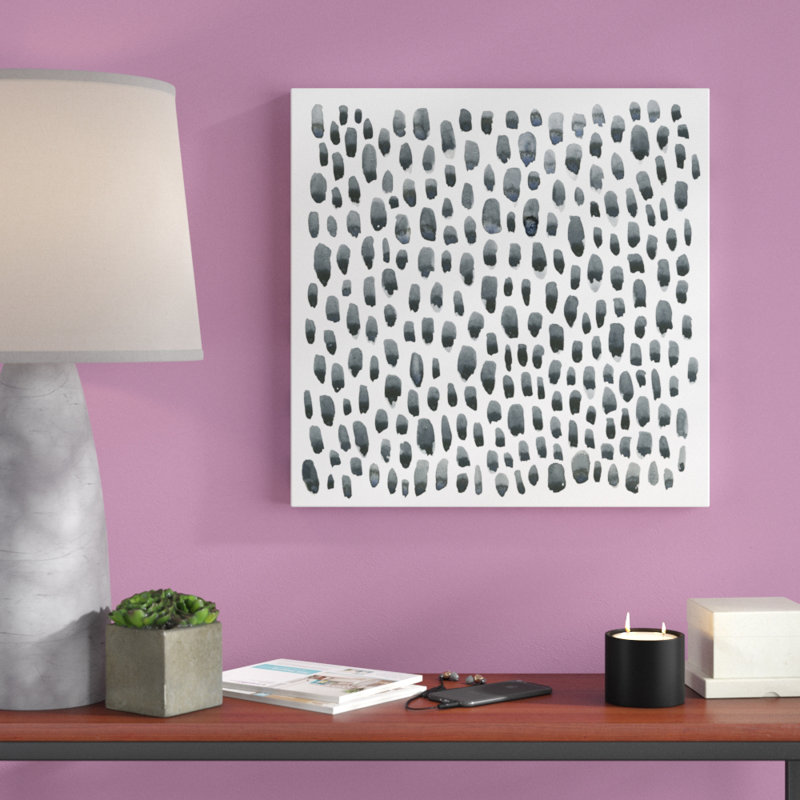 Blue Gray Tessera II by Emma Scarvey - Wrapped Canvas Painting, 51cm H x 51cm W