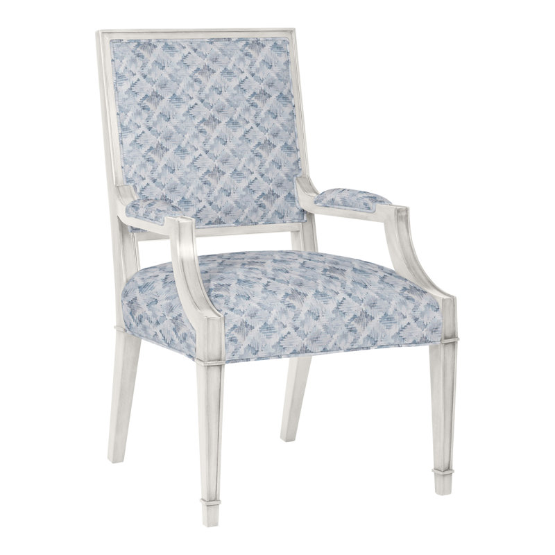Michael Weiss Leighton Arm Chair, Tarbee Pebble, Casa Blanca