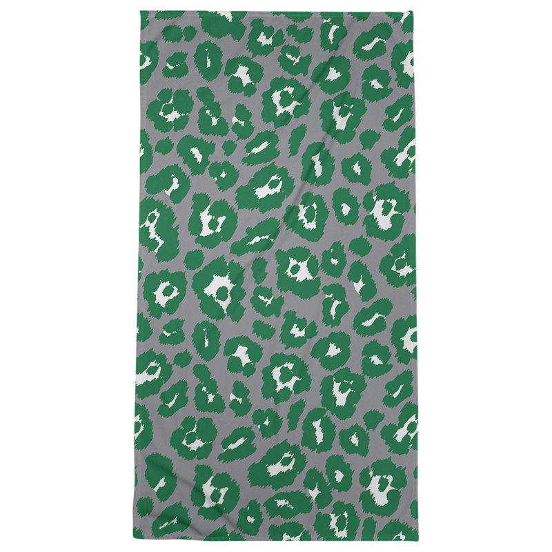 Lucida Bath Towel, Microfiber, Silver/White/Green