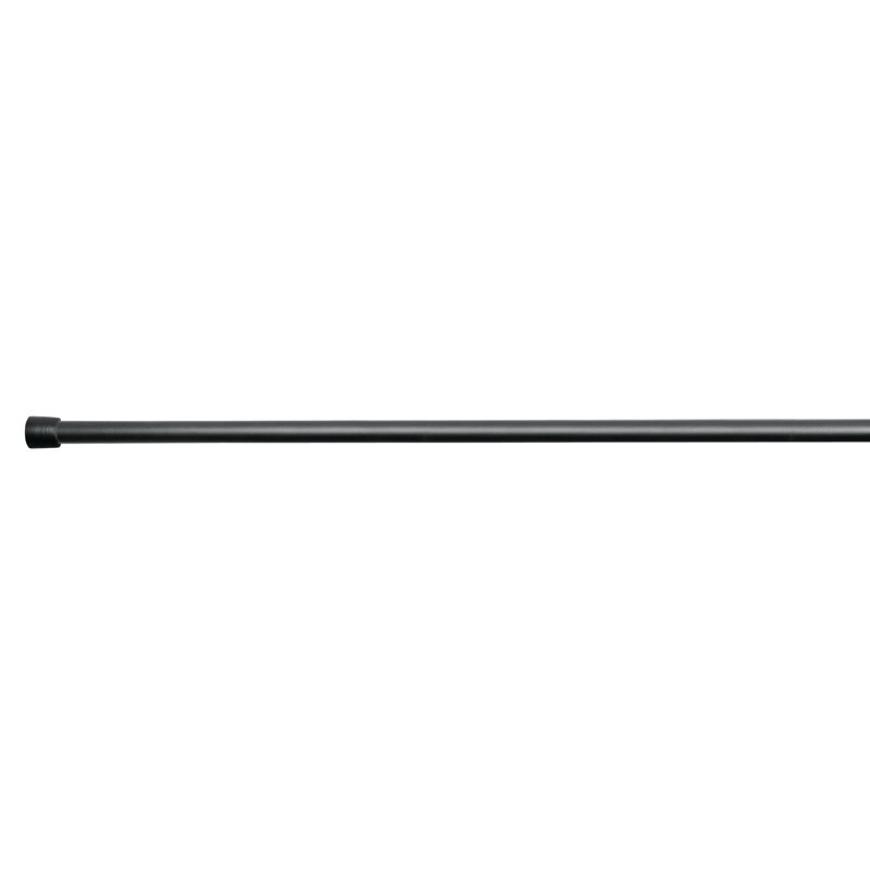 Small Matte Black Adjustable Metal Tension Curtain Rod