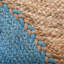 Tapis bleu / brun en jute et coton tissés à la main Trogdon-11924419