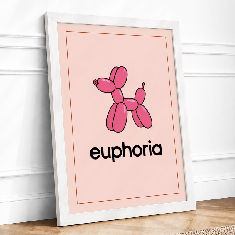 Euphoria Balloon Modern - Framed Print, A1 - 84.1 x 59.4 cm, White