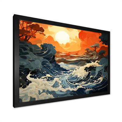 Coucher de soleil blanc et jaune - art mural coucher de soleil côtier