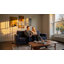 HOMCOM 3 Seater Sofa Velvet-Feel Fabric Couch with Deep Seat-1450141119
