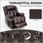 Fauteuil inclinable électrique brun à deux moteurs à position infinie jusqu'à 350 LBS