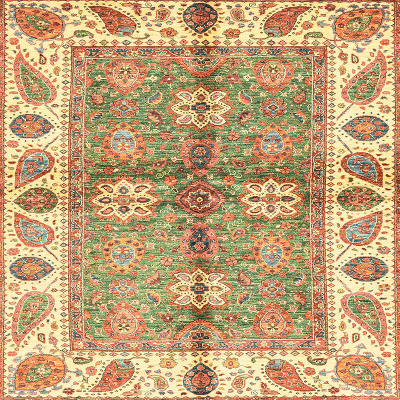 Tapis abstrait moderne 3205, Carré 6 pi