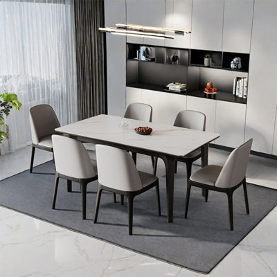 Modern Ash Wood Dining Table Chair Combo