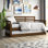 Lit de jour en bois Alexz avec lit gigogne escamotable, matelas non inclus