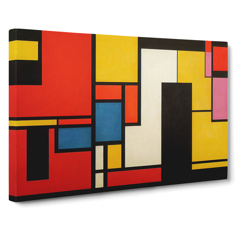 Cubism Art Abstract - Wrapped Canvas, 50cm H x 76cm W x 3cm D