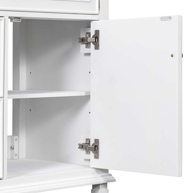 Meuble-lavabo 30 po avec lavabo, 30", Noir, Blanc