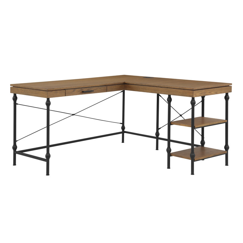 Bureau en L Monier, Chêne foncé