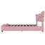 Structure de lit rembourrée en similicuir avec tête de lit en forme de papillon et décor en métal doré, aucun sommier nécessaire-1514049826-1514049852