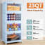 Bacs de rangement empilables en plastique à 4 niveaux avec couvercle et roulettes - Organisateurs de rangement pour garde-robe de 23 pte, contenants de rangement pliables, boîtes d'organisation et de rangement pour artisanat, maison, garde-manger, dorto-215586008