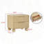 Table de chevet 2 tiroirs en bois