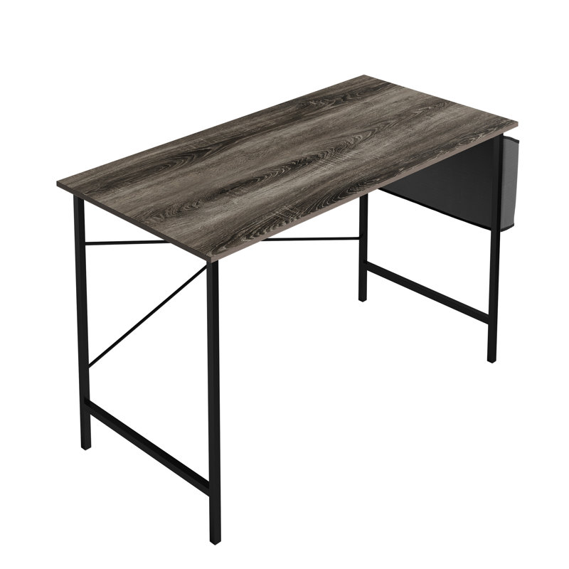 Mathieson Computer Desk - Modern Desk with Industrial Style - Woodgrain-Look and Steel for Home Office, Bedroom, or Craft Table