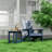 Outdoor Side Table Adirondack Tables Weather Resistant Patio Table Plastic Outdoor End Tables（Set Of Two）-117549413