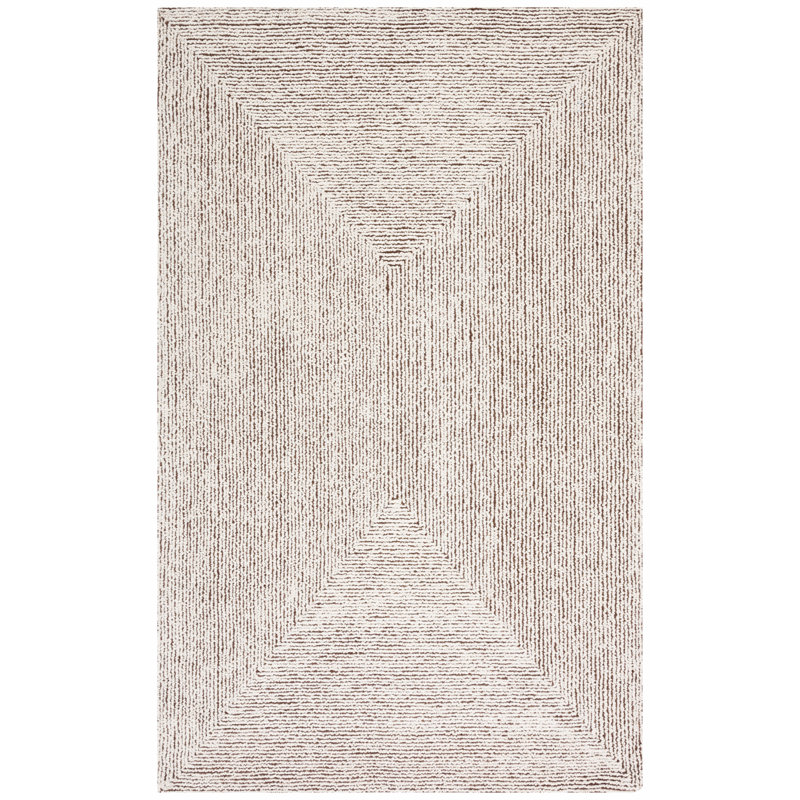 Luder Abstract Hand Tufted Performance Rug, Rectangle 4' x 6'
