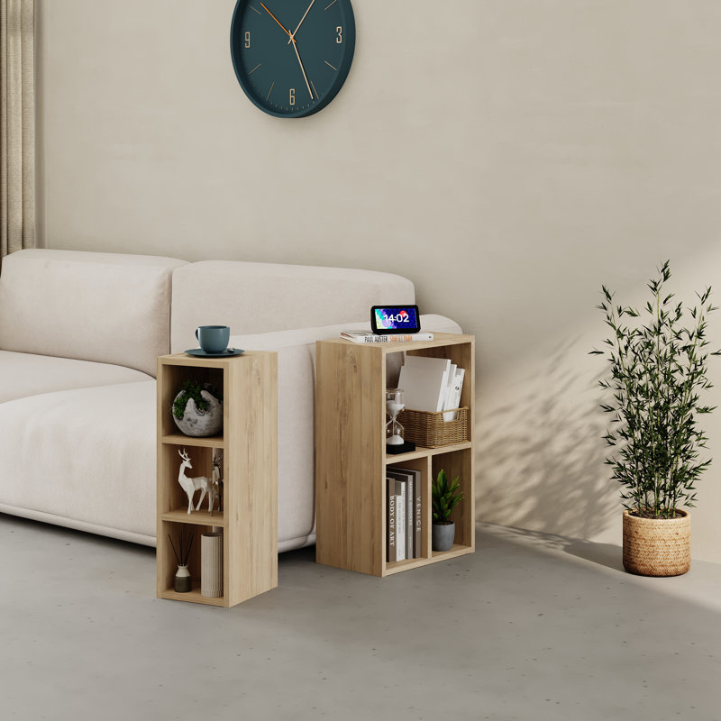 Samay 68cm H x 24cm W Floating Bookcase, Sapphire Oak