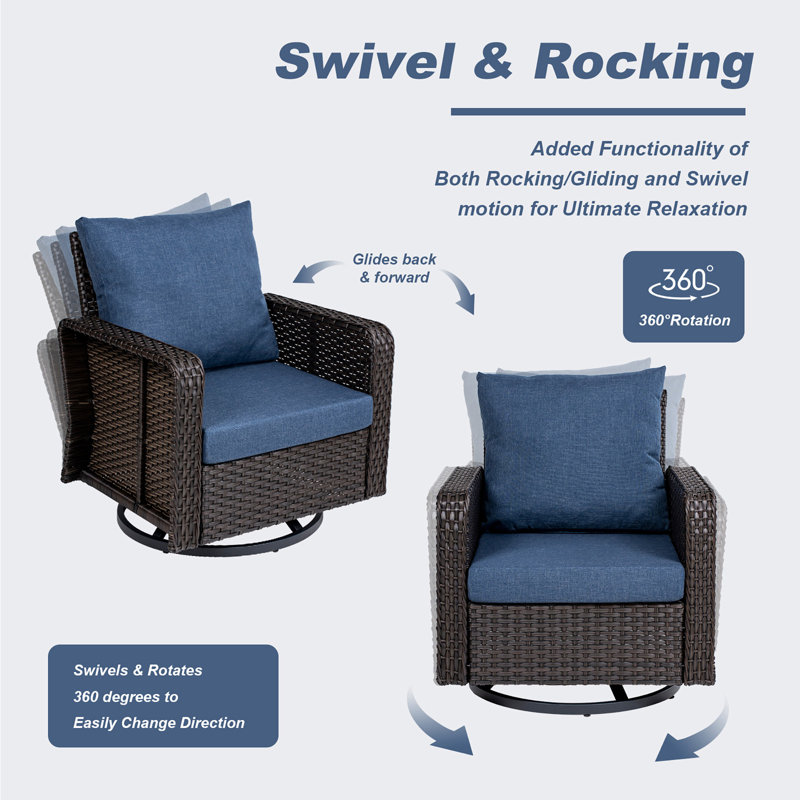 Two Swivel Chairs + A Side Table