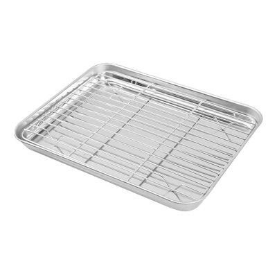 1 Set Baking Rack Baking Sheet With Rack Cookie Sheets For Baking Stainless Steel Cookie Sheet