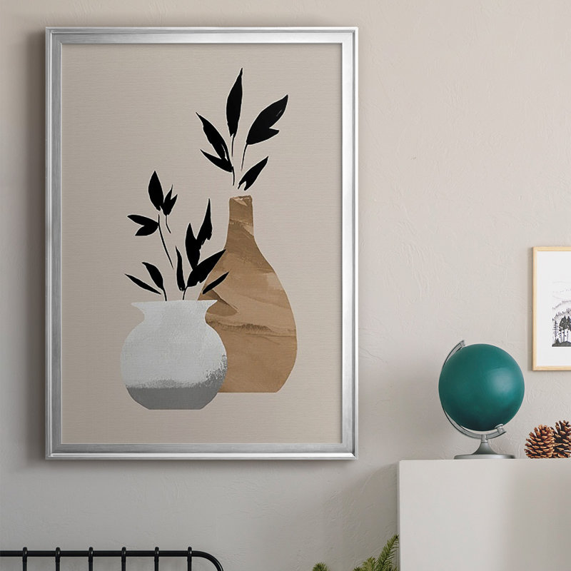 Simple Bud Vases I, reproduction encadrée de qualité supérieure - prête à être accrochée, H 30,5 po x l 22,5 po x P 1 po