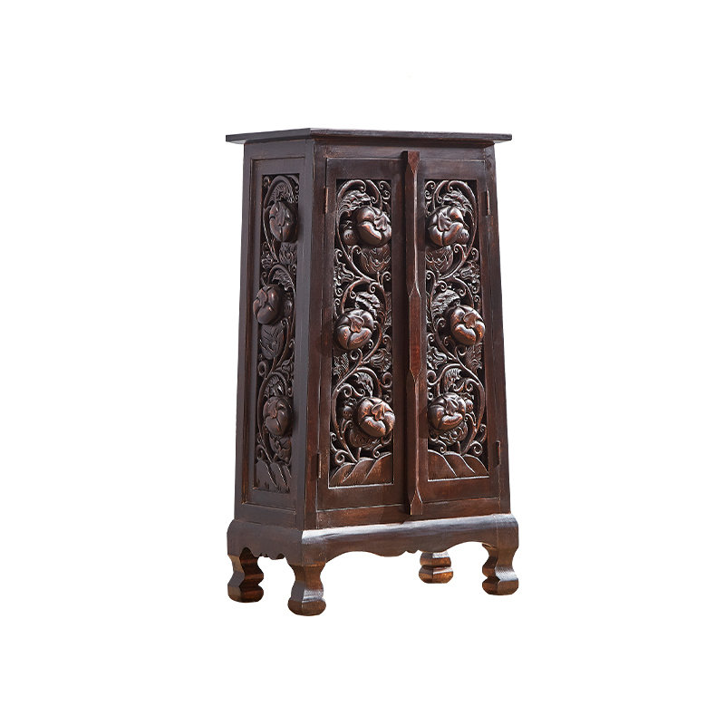 Buffet décoratif en bois massif Taybree, Brun foncé