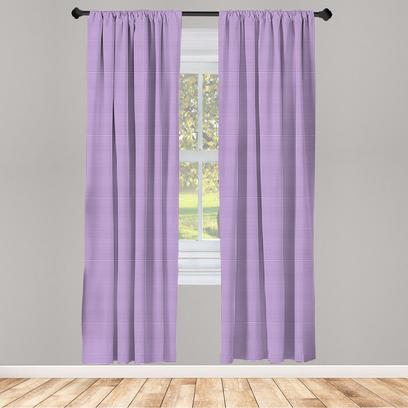 Semi-Sheer Rod Pocket Sliding Panel, 28" x 95", Purple