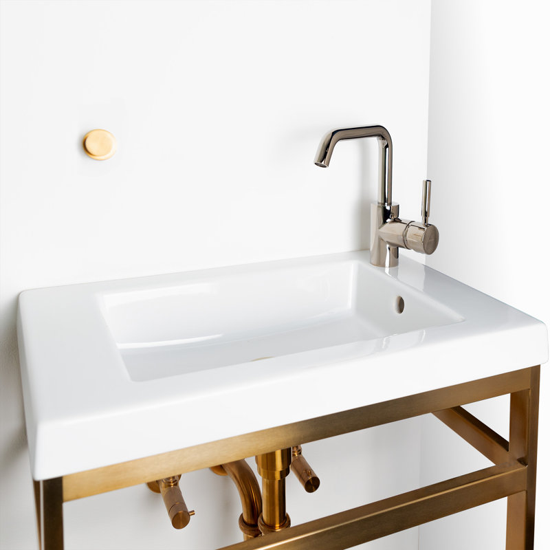 Dimini 23.75'' L Bathroom Sink, Single Hole Faucet