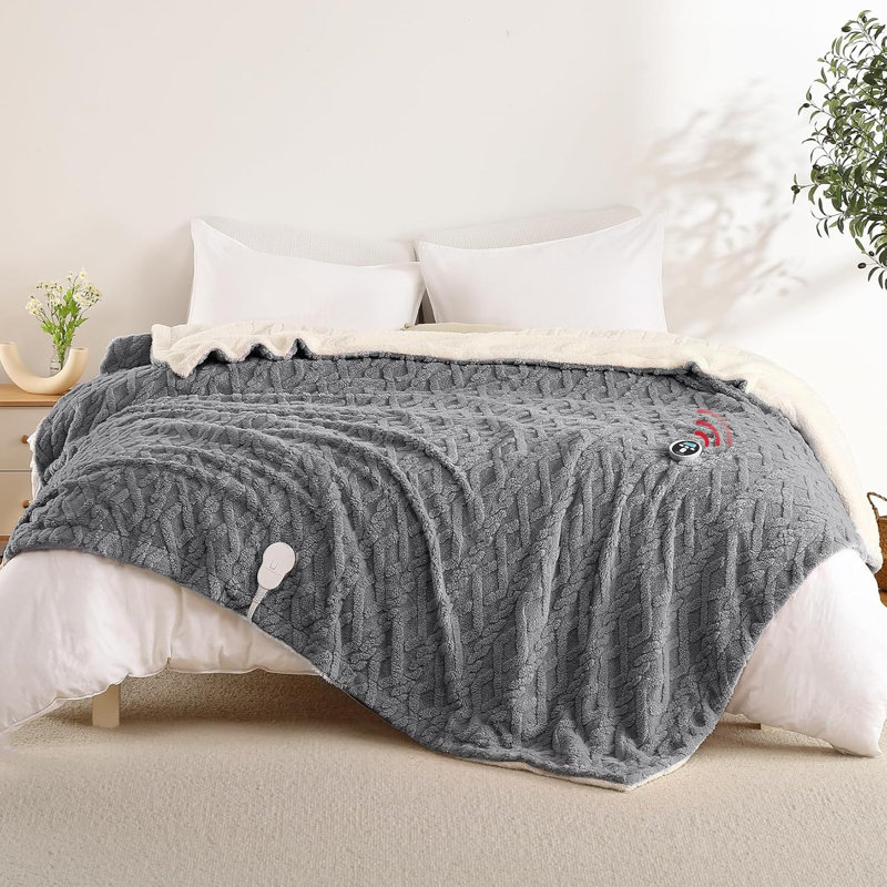 Jeté chauffant, couverture chauffante en sherpa chauffant