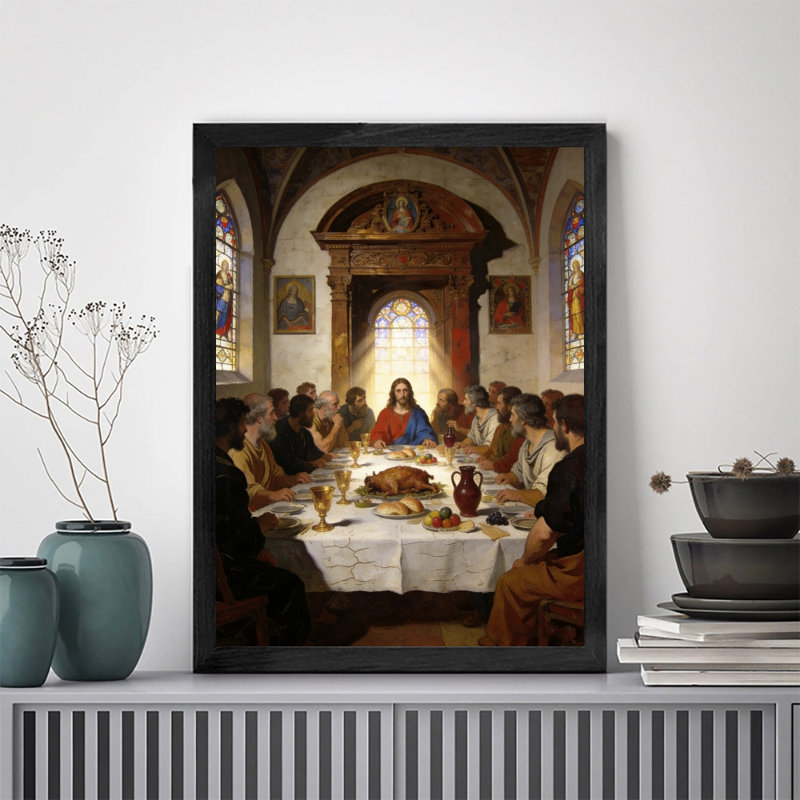 Art mural rétro noir, salle à manger de dieu, H 25 po x l 17 po