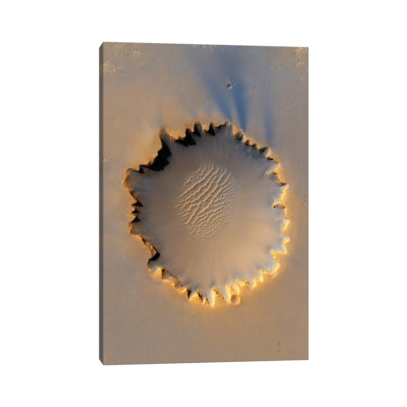 Victoria Crater on Mars 1 Piece Wrapped Canvas Wall Art, 20.32 cm H x 30.48 cm W