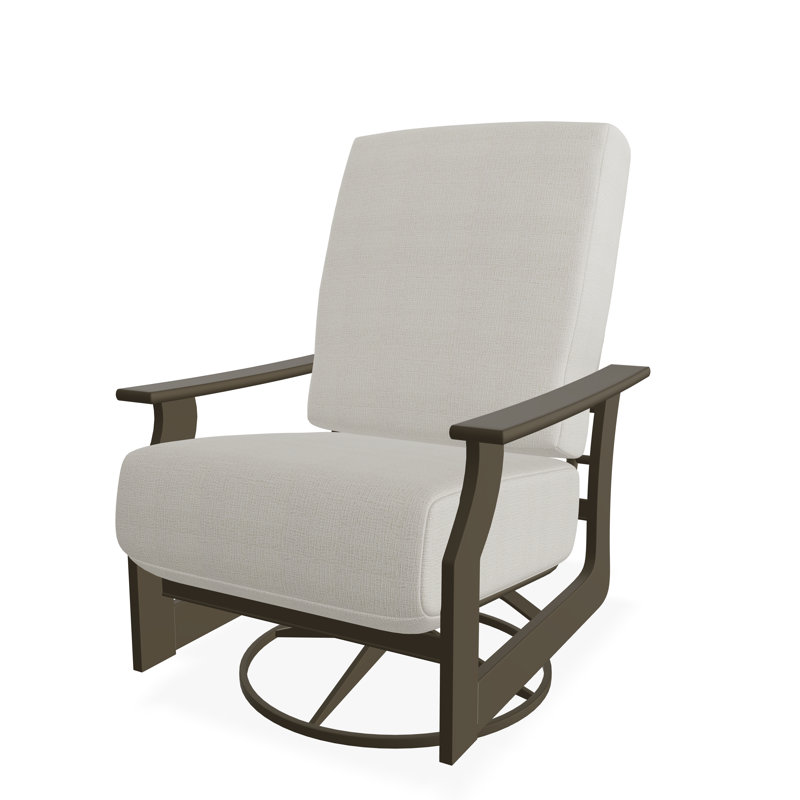 St. Catherine Polymer Outdoor Lounge Chair, Beachwood, Grasscloth Buff