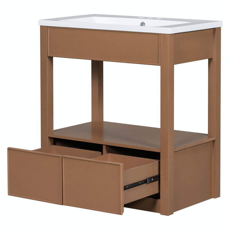 Idlir 30'' Single Bathroom Vanity with Ceramic Top