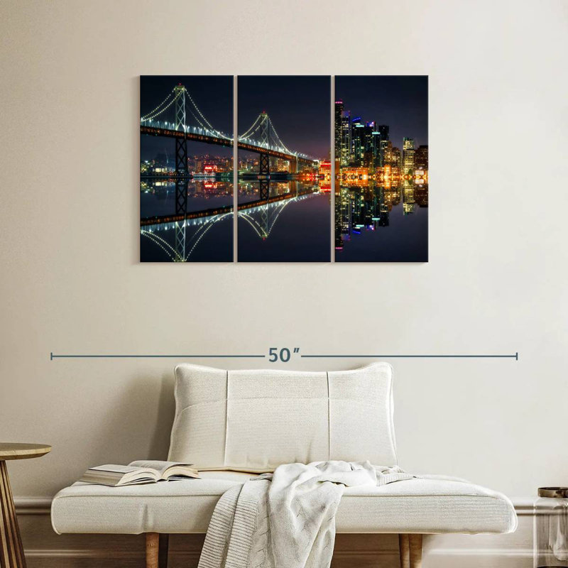 San Francisco Blue Hour Scene, 24" H x 38" W