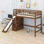 Lit mezzanine avec rangement pour escalier intégré, glissade et lumières DEL-162027862
