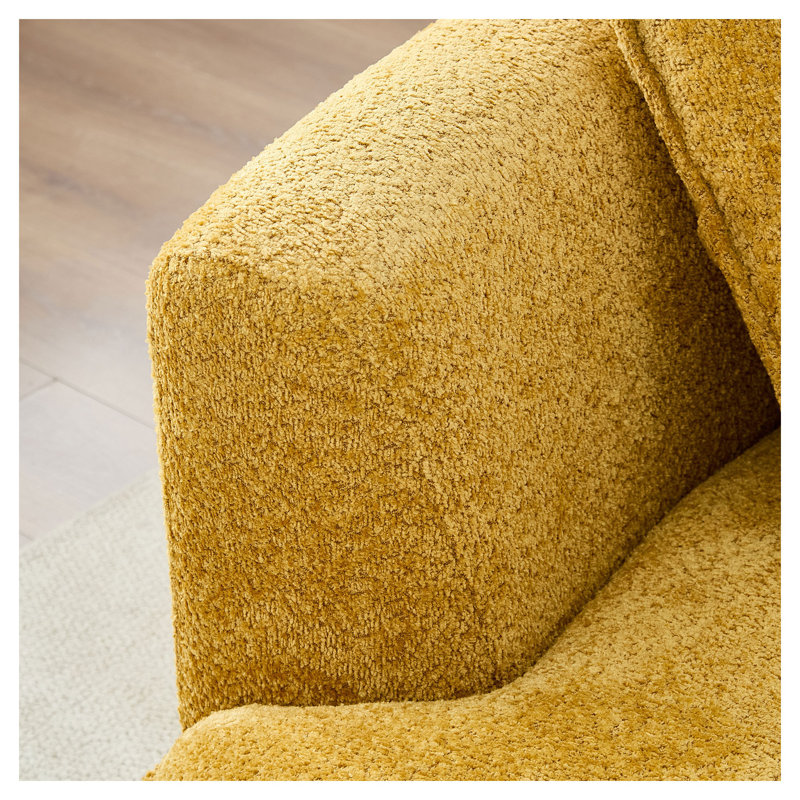Canapé modulaire surdimensionné avec méridienne Mid-Century Boucle