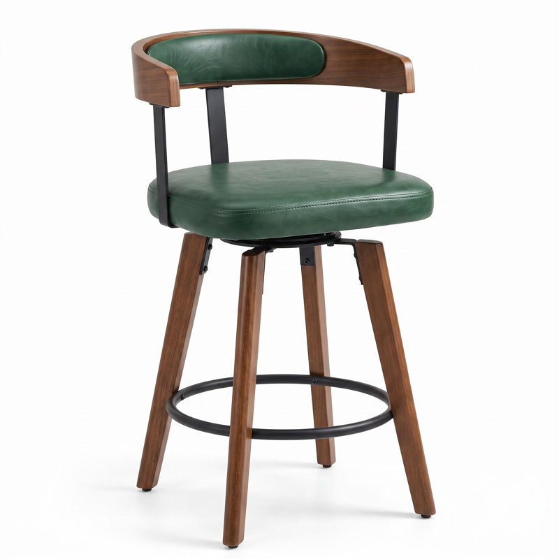 Tabouret de bar pivotant, Paquet de 3, Vert