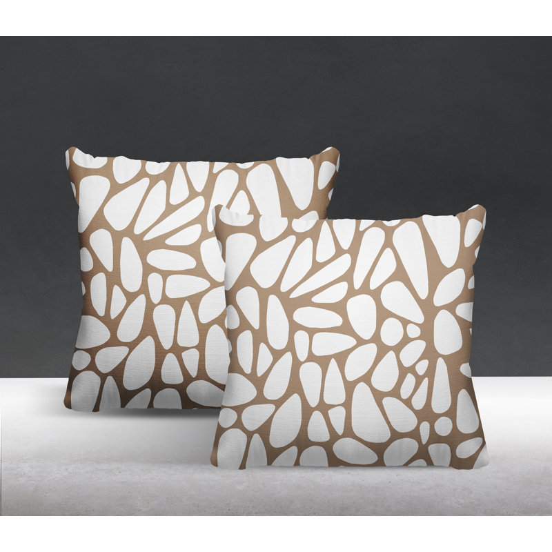 Coussin Stone, Beige, L 19 po x H 19 po