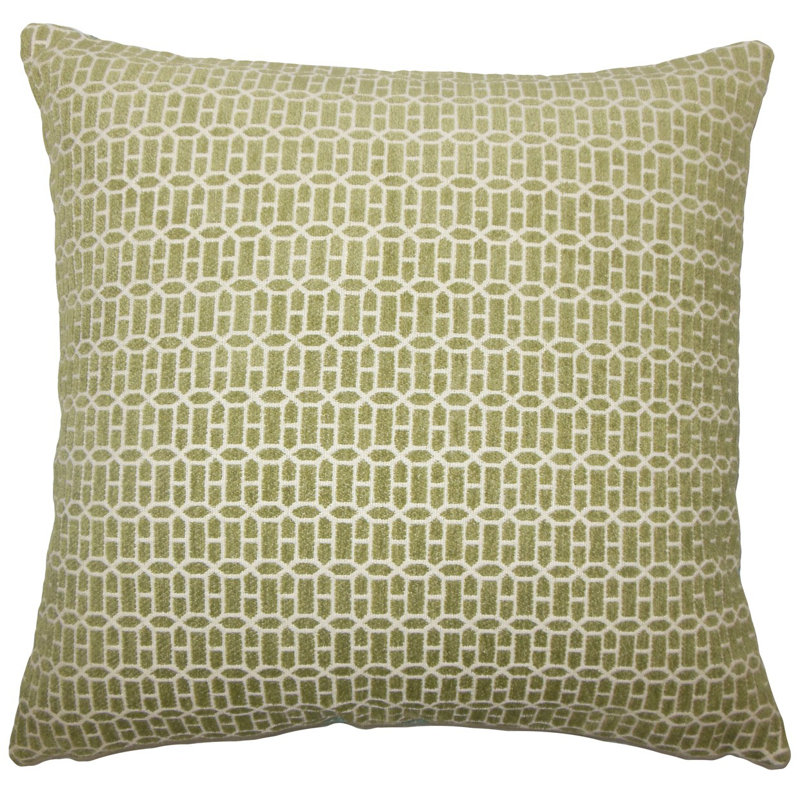 Housse de coussin qiao géométrique, 18 po x 18 po, Kiwi