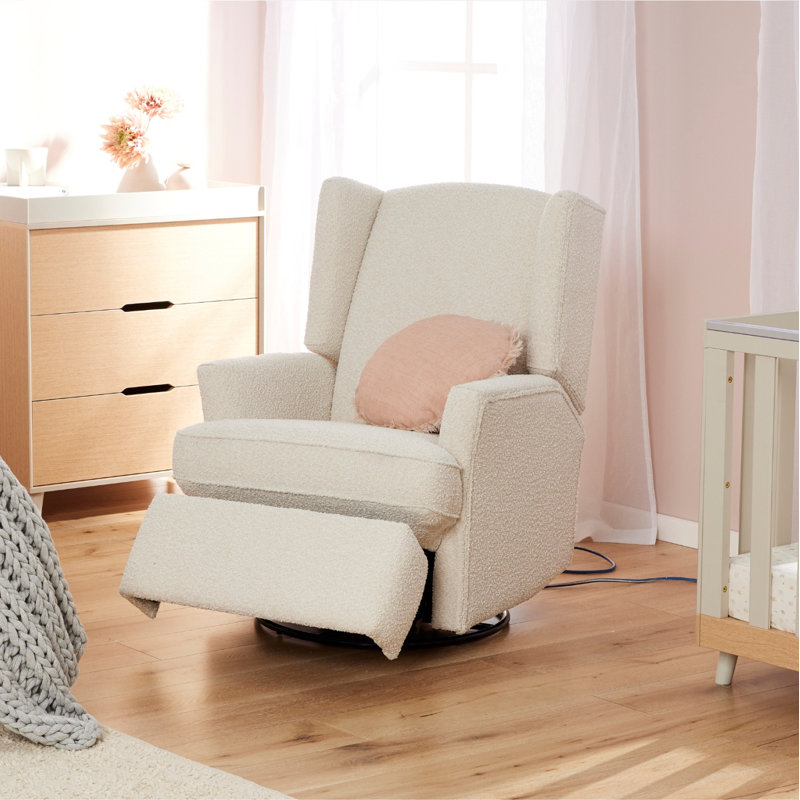 Tutti Bambini by iL Tutto Chelsea Electric Recliner Glider Nursery Chair with USB Port, Vanilla Boucle