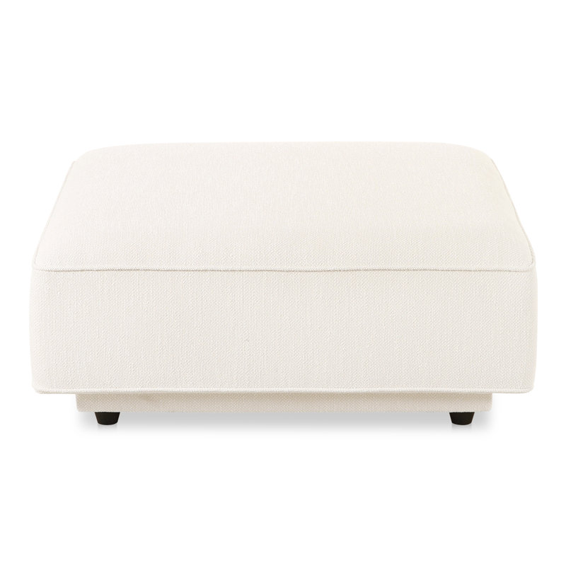Catalya Upholstered Ottoman, Novax White Boucle