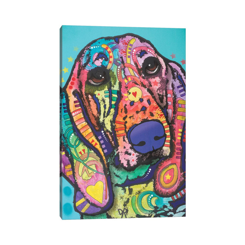 Austin, Hound Dog by Dean Russo - Wrapped Canvas Print, 101.6 cm H x 66.04 cm W x 1.91 cm D