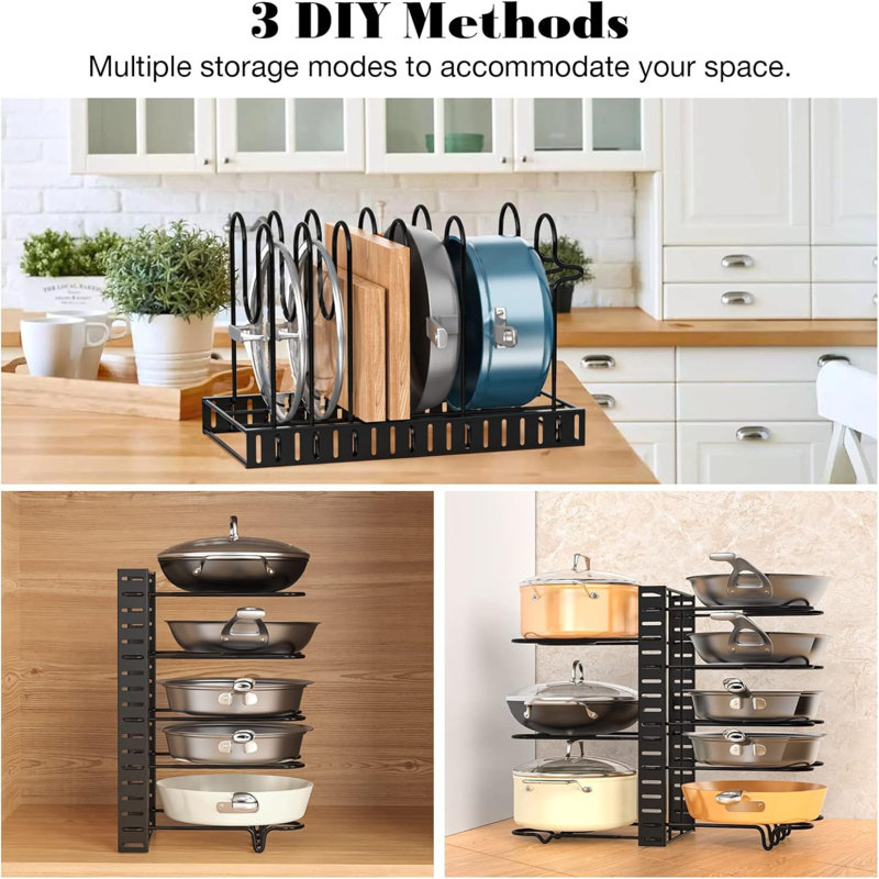 Metal Countertop / Cabinet Pot Rack